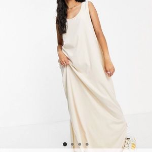 NWT Daisy Street Beige Linen Like Maxi Dress